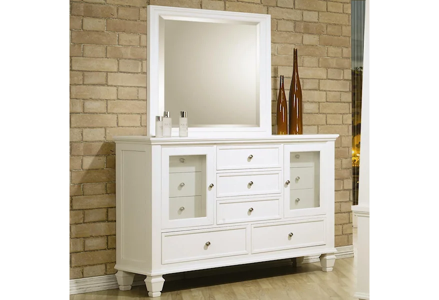 Sandy Beach Dresser and Mirror by Coaster at Arwood's Furniture