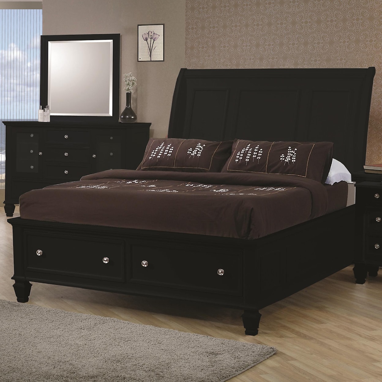 Coaster Sandy Beach Queen Sleigh Bed 