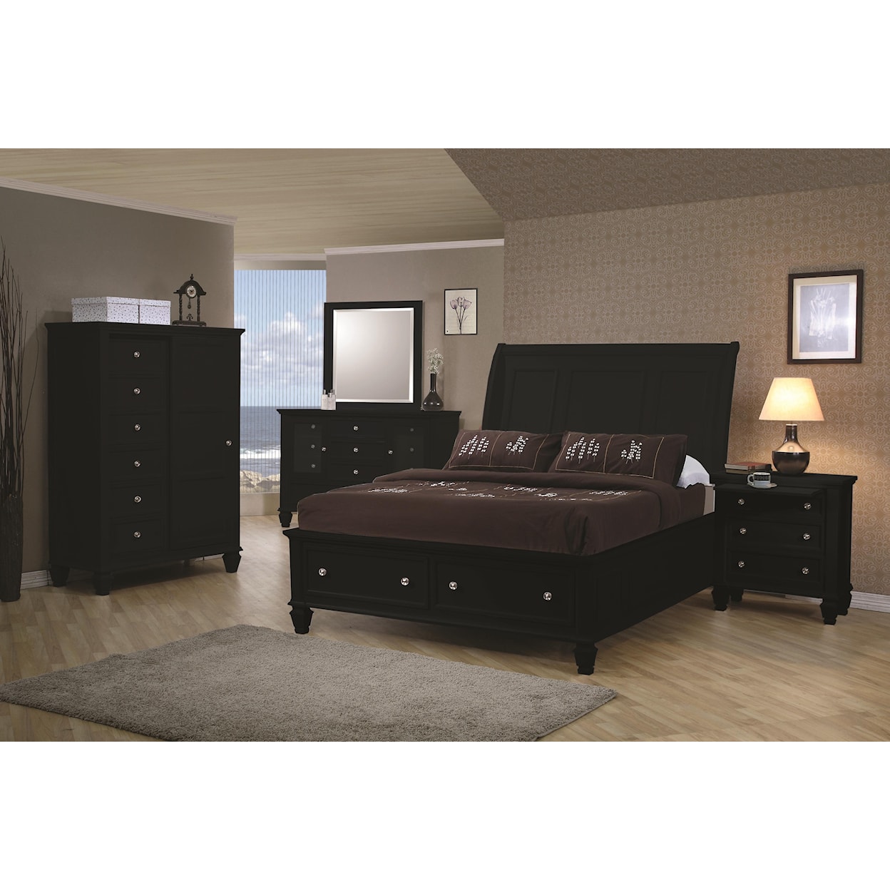 Coaster Sandy Beach Queen Sleigh Bed 