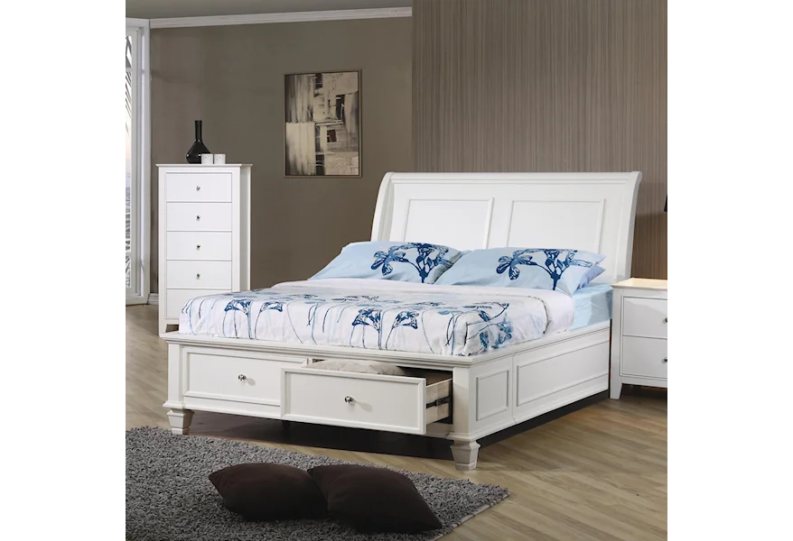 Sandy Beach Twin Sleigh Bed by Coaster at Furniture Superstore - Rochester, MN