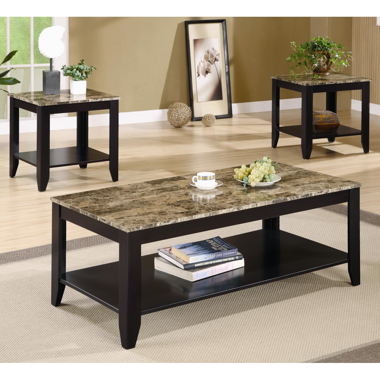 Coaster Occasional Table Sets EVERYDAY BROWN 3 PC OCCASIONAL | SET