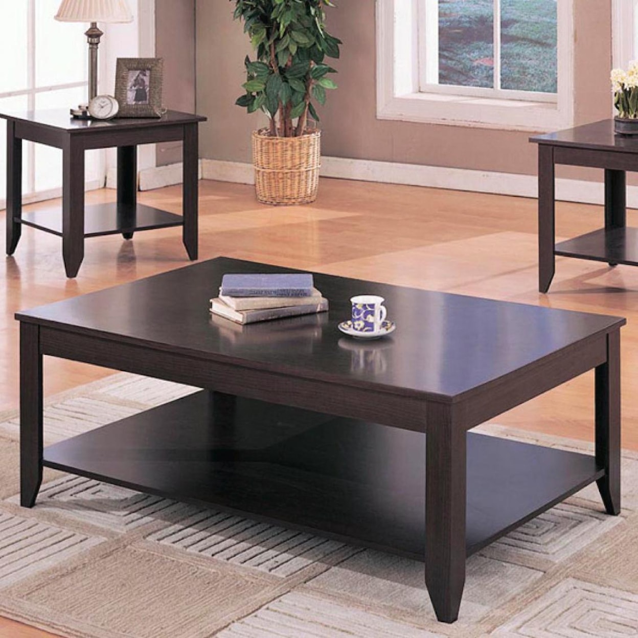 Coaster Occasional Table Sets CASUAL BROWN 3 PC OCCASIONAL SET |