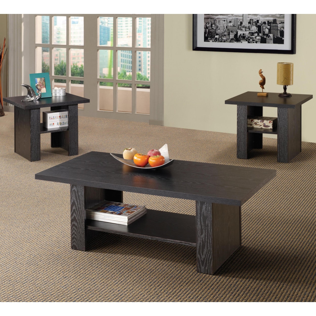 Coaster Occasional Table Sets 3 PC BLACK OCCASIONAL SET |