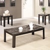 Coaster Occasional Table Sets GREY MARBLE 3 PC OCCASIONAL SET |