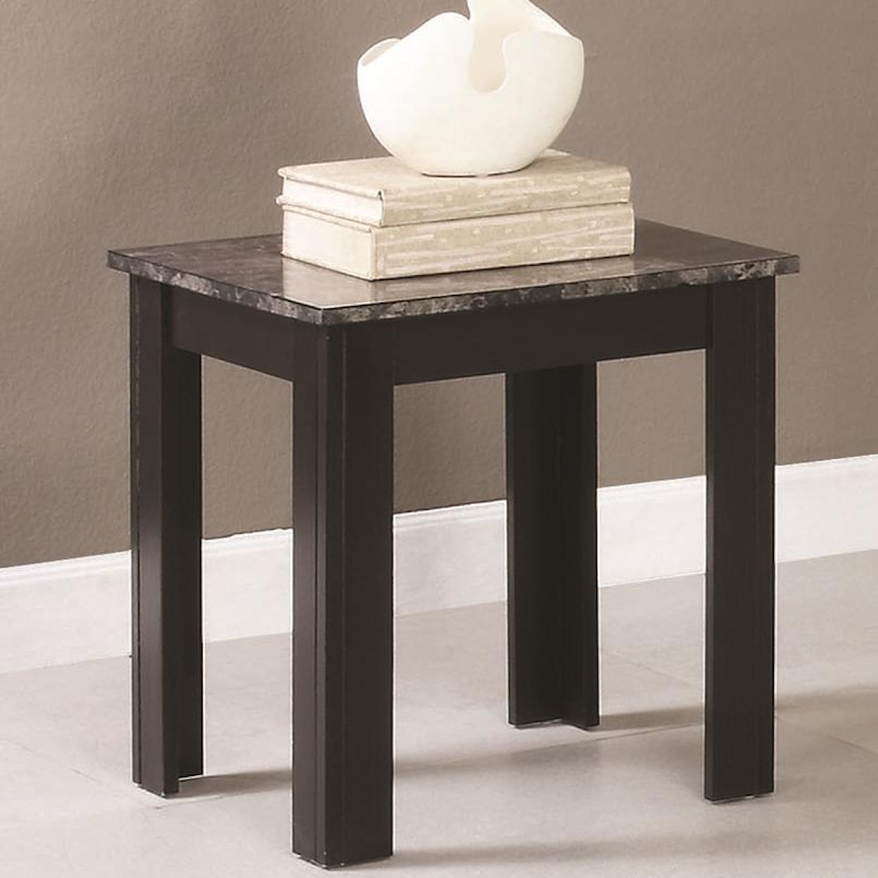 Coaster Occasional Table Sets GREY MARBLE 3 PC OCCASIONAL SET |