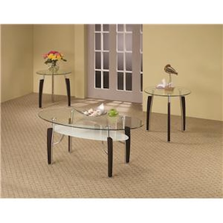 3-Piece Glass Top Occasional Set
