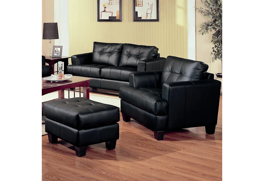 Samuel Chair and Ottoman by Coaster at Rooms for Less