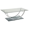 Coaster 704980 CHROME COFFEE TABLE |