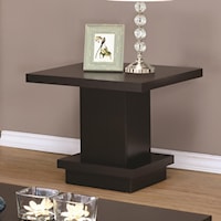 Modern Pedestal End Table