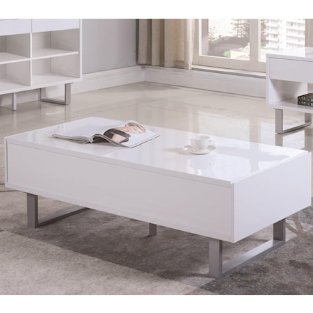 Rectangular Coffee Table with Two Drawers