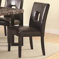 Contemporary Dining Side Chair with Upholstered Seat and Back