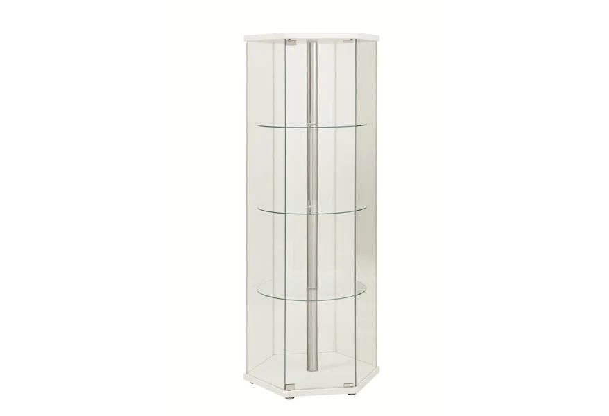 Accent Cabinets Curio Cabinet by Coaster at Z & R Furniture