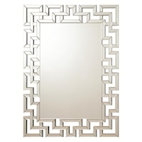 Frameless Greek Key Mirror