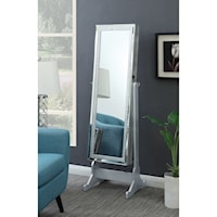 Jewelry Cheval Mirror with Interior Storage