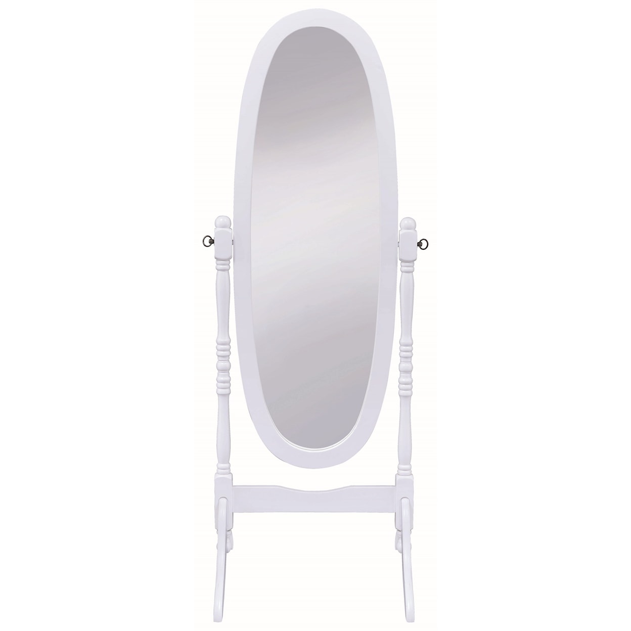 Coaster Accent Mirrors WHITE CHEVAL MIRROR |