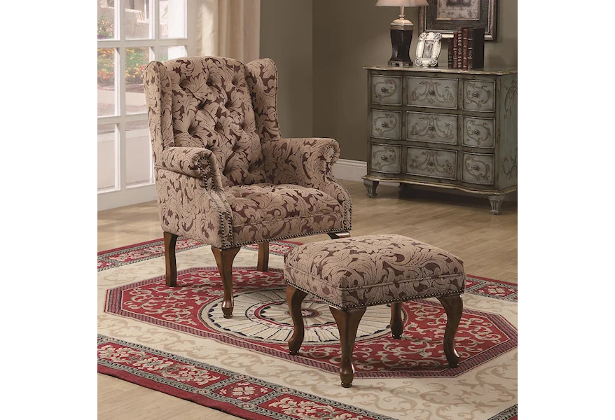 Accent Seating Chair and Ottoman by Coaster at Carolina Direct