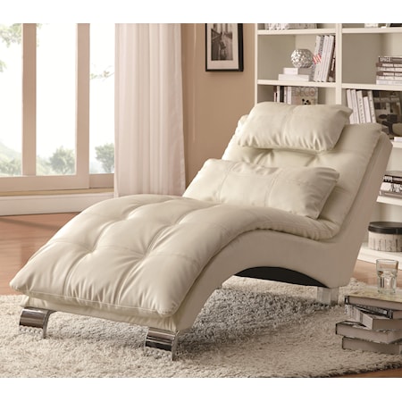 Casual and Contemporary Living Room Chaise with Sophisticated Modern Look