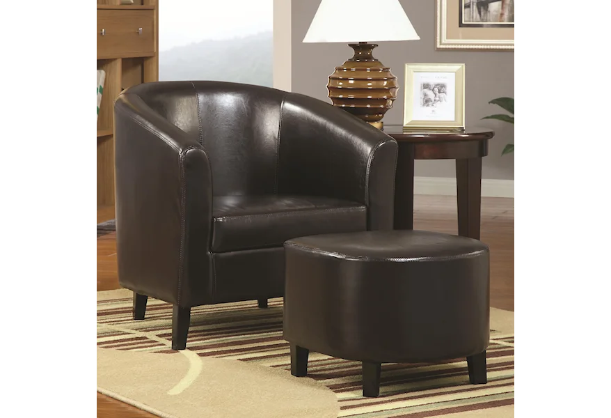 Accent Seating Accent Chair and Ottoman by Coaster at Carolina Direct
