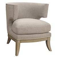 Barrel Back Upholstered Accent Chair