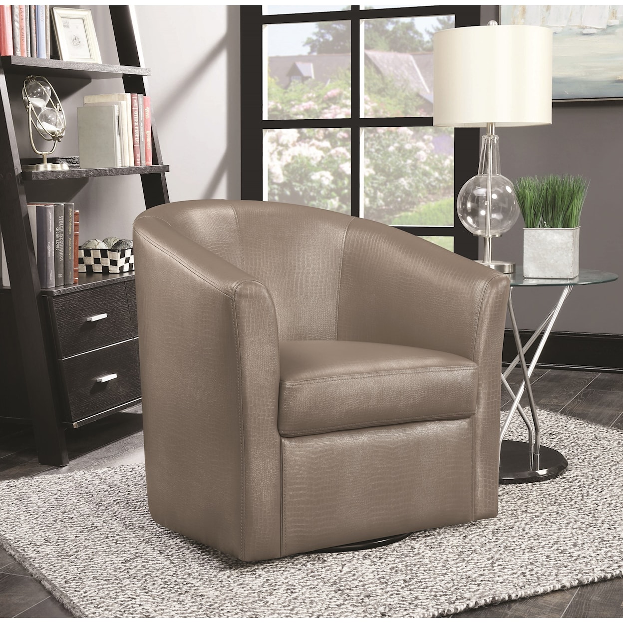 Coaster Accent Seating Swivel Accent Chair