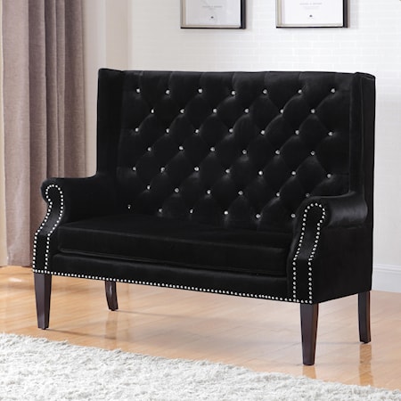 Extra Tall Winged Settee