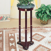 Green Marble Top Round Plant Stand