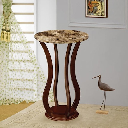 ROUND CHOCOLATE ACCENT TABLE |
