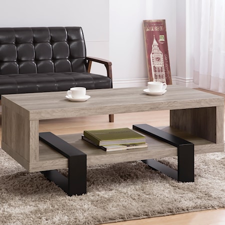 GREY AND BLACK COFFEE TABLE |