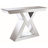 Contemporary Console Table with Triangle Base
