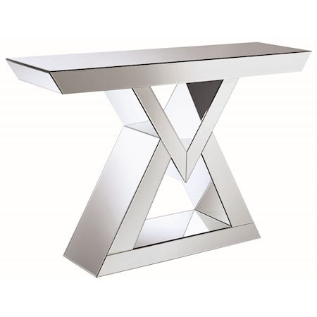 Contemporary Console Table with Triangle Base