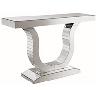 Glam Mirrored Console Table