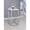 Coaster Accent Tables WHITE/CHROME PLANT STAND |