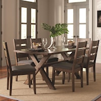 Rustic 7 Pc Table & Chair Set