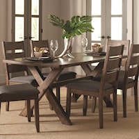 Rustic Trestle Dining Table