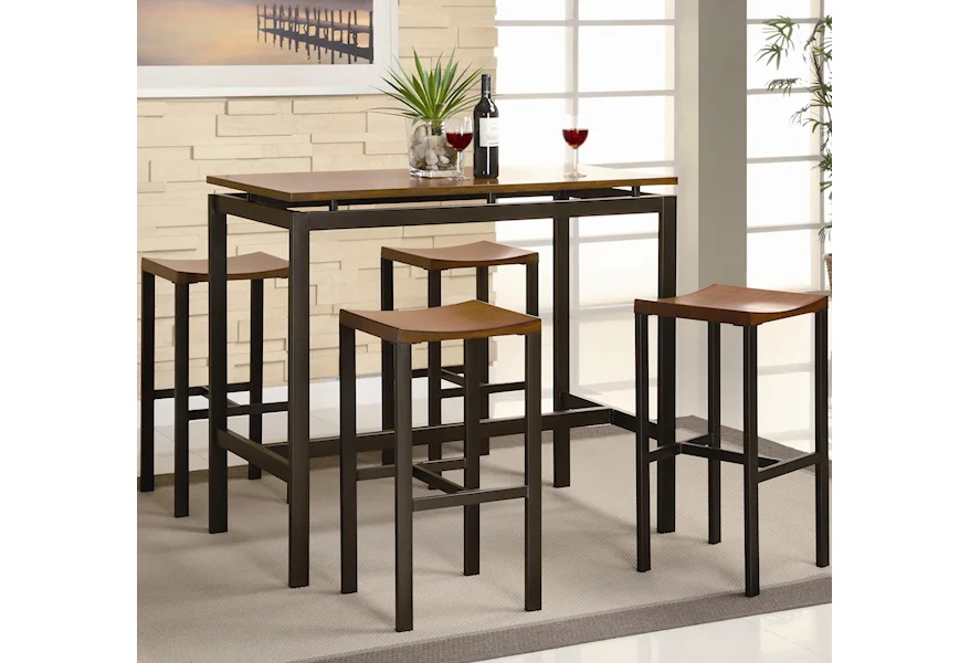 Atlus 5 Piece Counter Height Dining Set by Coaster at Arwood's Furniture