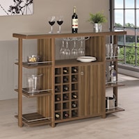 Modern Bar Unit with Wine Bottle Storage