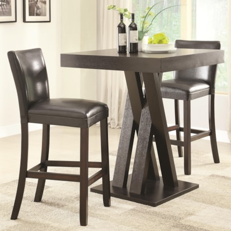 3 Pc Bar Height Table and Stools Set