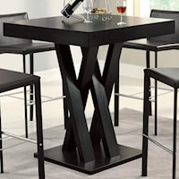 Crisscross Bar Table with Square Table Top
