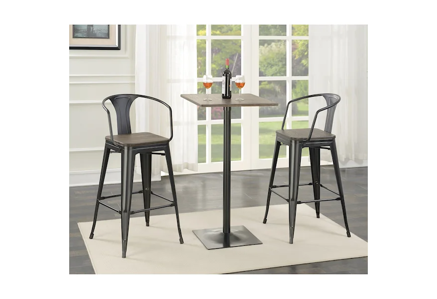 Bar Units and Bar Tables Bar Table and Stool Set by Coaster at Furniture Discount Warehouse TM
