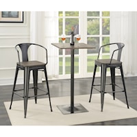 Industrial Bar Table and Stool Set