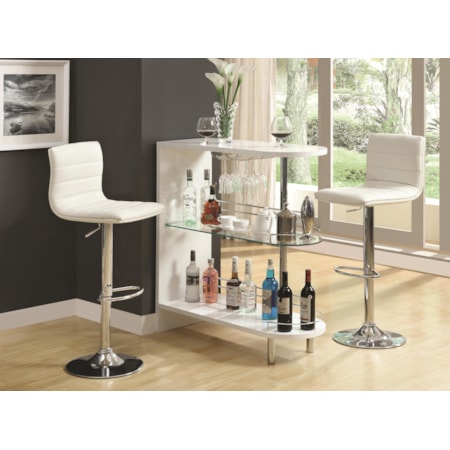 White Bar Table
