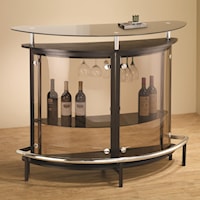 Contemporary Bar Unit with Smoked Acrylic Front
