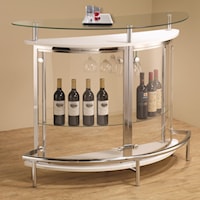 Contemporary Bar Unit with Clear Acrylic Front