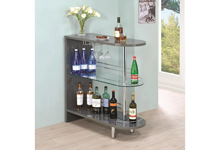 Bar Units and Bar Tables Grey Bar Table by Coaster at A1 Furniture & Mattress