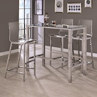 Contemporary Bar Table and Stool Set