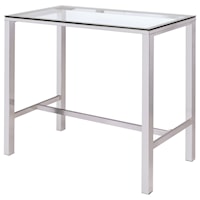 Contemporary Bar Table with Glass Top