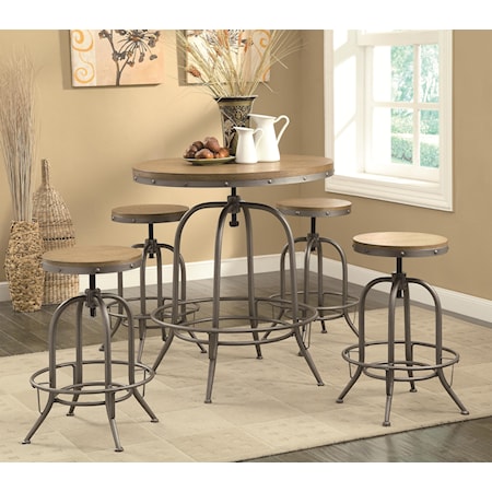 Transitional Bar Table and Chair Set