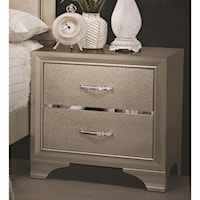 Glamorous Nightstand with Two Drawers