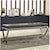Coaster Benches Man-Made Leather Bench w/ Silver Metal Base