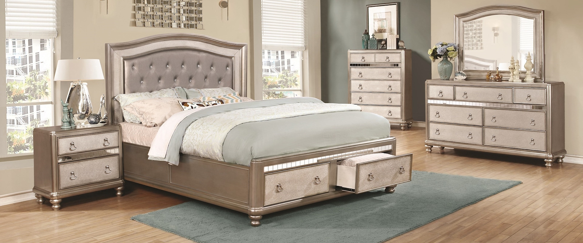 Queen Bedroom Group with Storage Bed